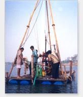 Under Water Drilling at Hussain Sagar